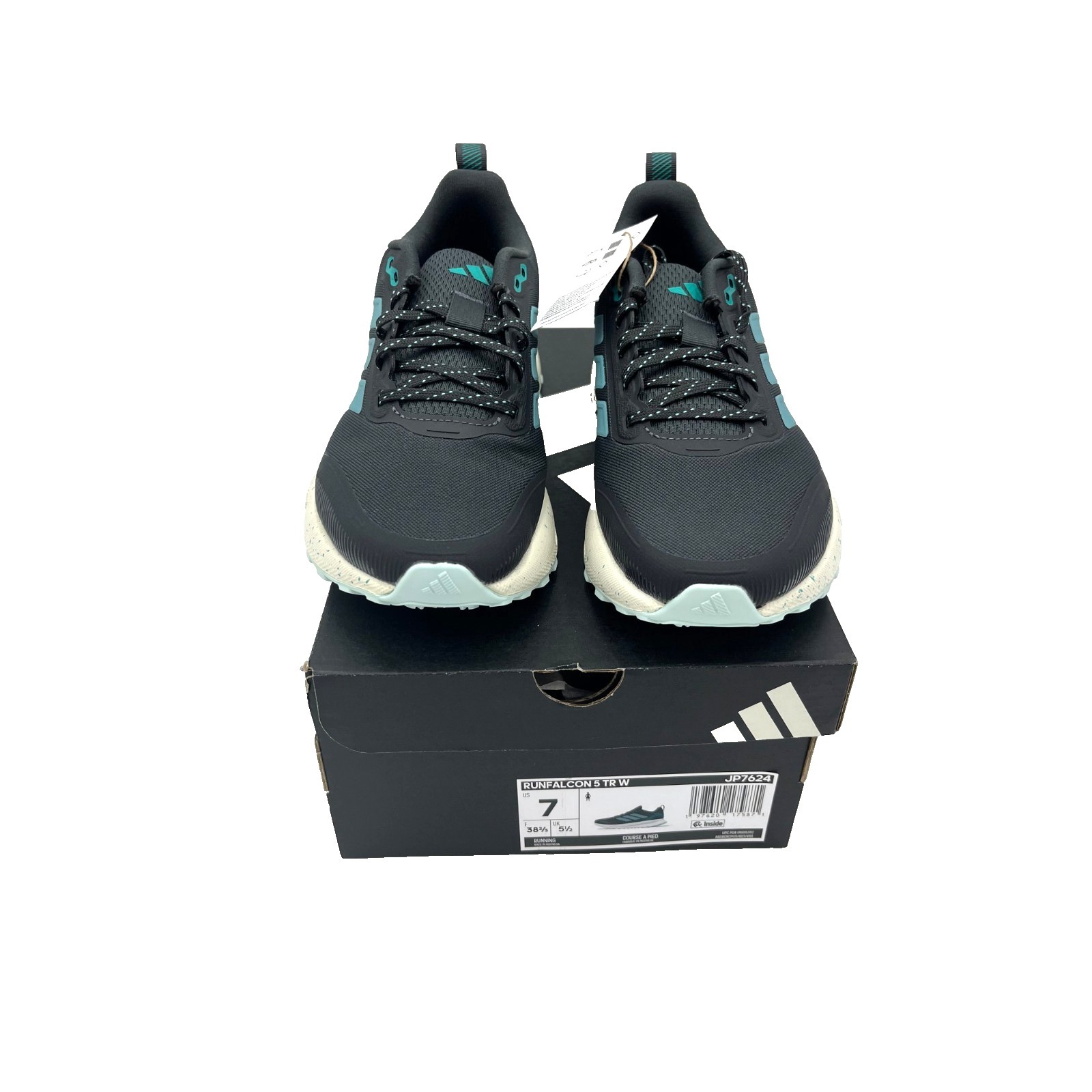 Adidas Runfalcon 5 Tr W Women's Trail Running Shoes Black Teal Jp7624 Size 7
